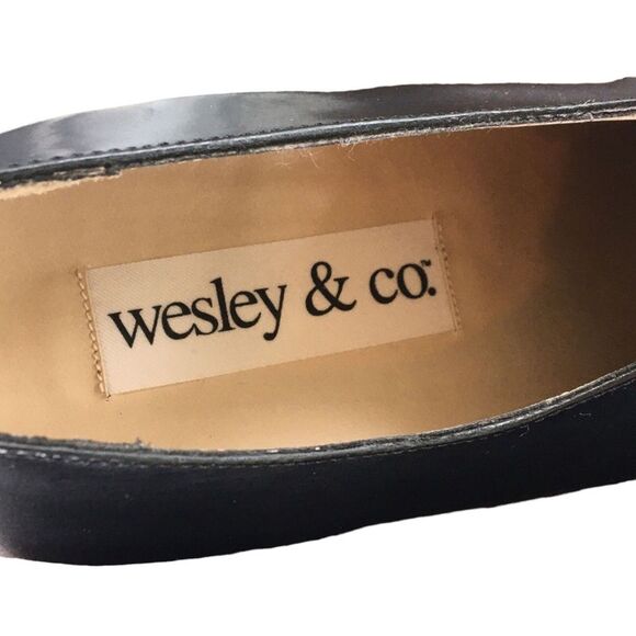 Wesley & Co Shoes Women’s 10 M Vtg Lace Up Black Leather Dark Gothic‎ Steam Punk - Picture 8 of 12